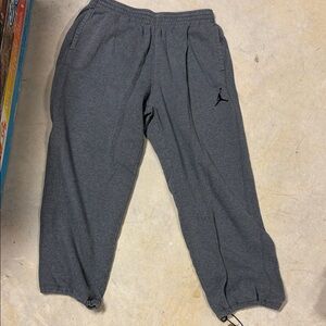 Jordan Dark Gray Fleece Sweatpants with Black Jumpman